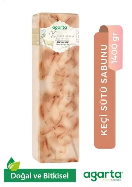 Agarta Doğal Keçi Sütü Sabunu 1400g El Yapımı Cilt ve Saç Bakım Ürünü