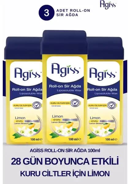 Agiss S Roll-On Sir Ağda 100 ml Limon – Pratik ve Etkili Tüy Alma Çözümü