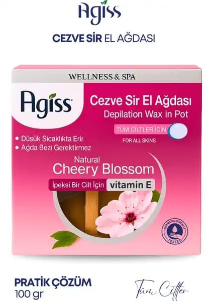 Agiss Tüm Ciltler İçin 100Gr Cezve Sir Ağda: Doğal ve Güvenilir Tüy Dökme Çözümü