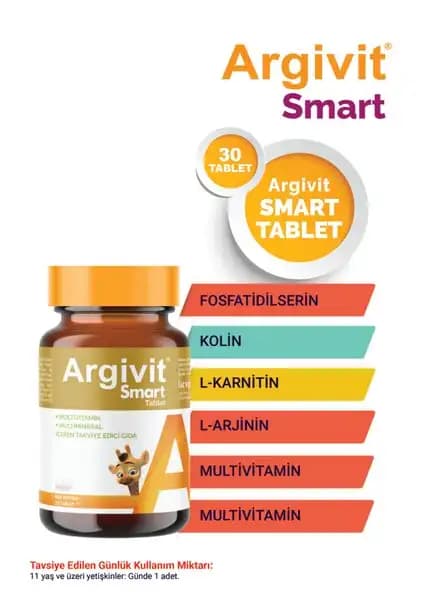 Argivit Smart Tablet Sağlıklı Yaşam ve Bağışıklık Desteği İçin Güçlü Takviye