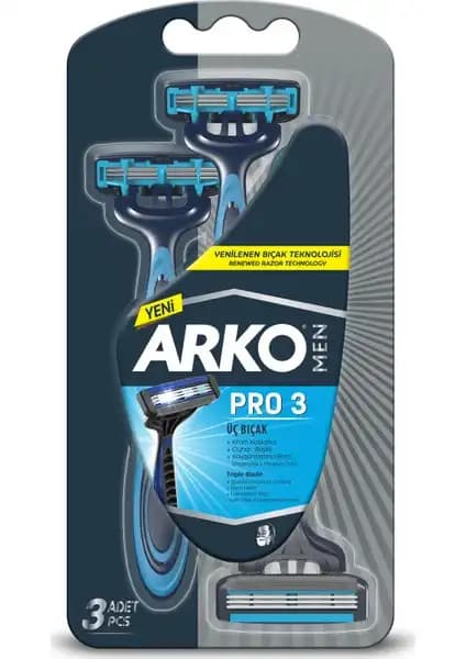 Arko 3 Bıçaklı Tıraş Bıçağı: Dayanıklı ve Ergonomik Tasarımıyla Kaliteli Bakım