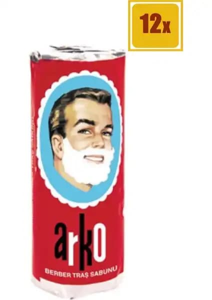 Arko Berber Tıraş Sabunu 75 gr 12'li Set Erkekler İçin Yüksek Performanslı ve Ekonomik