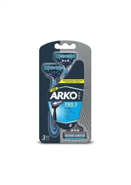 Arko Men T3 Pro 3 Bıçaklı Tıraş Bıçağı: Yüksek Performanslı ve Dayanıklı Erkek Bakım Ürünü