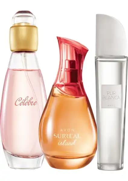 Avon Kadın Parfüm Seti Celebre Pur Blanca ve Surreal Island ile Kendinizi İfade Edin
