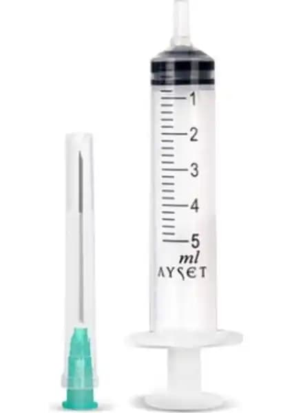Ayset 5 ml 21g 3 parçalı şırınga: yüksek performanslı tıbbi enjeksiyon ekipmanı