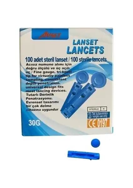 Ayset Steril Lanset 100'lü Kutu: Güvenilir ve Pratik Medikal Çözüm