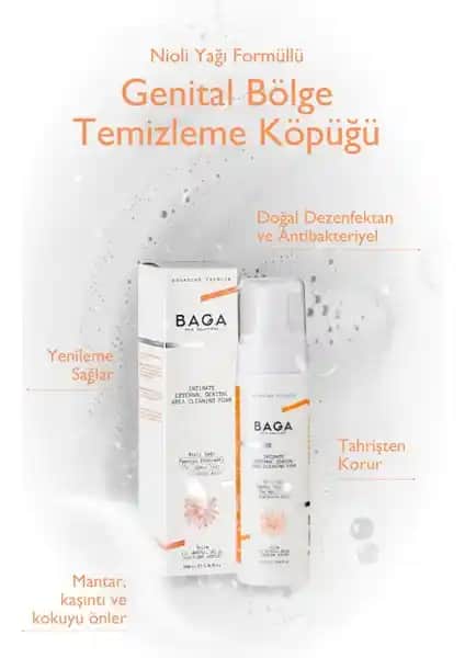 Baga Kadınlar İçin Genital Bölge Temizleme Köpüğü Güvenli ve Hassas Bakım Ürünü