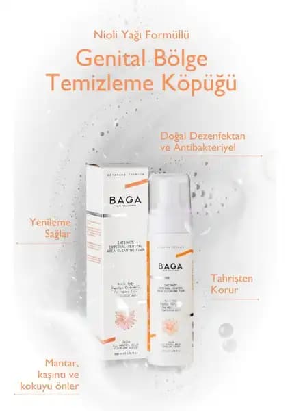 Baga Kadınlar İçin Genital Bölge Temizleme Köpüğü Güvenli ve Hassas Bakım Ürünü