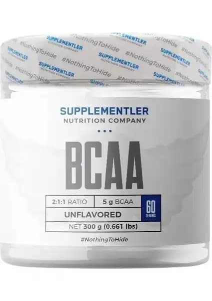 BCAA 2:1:1 Aromasız 300g Sporcu Amino Asit Takviyesi Kas Gelişimini Destekler