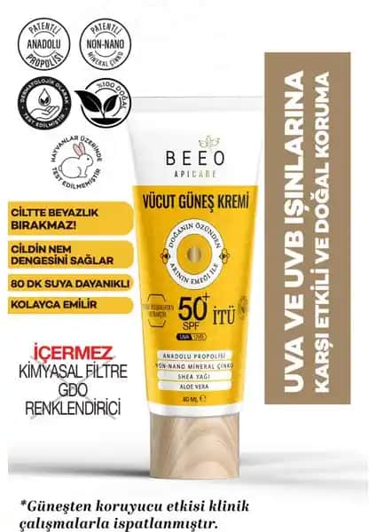 BEE'O Apicare Propolisli Vücut Güneş Kremi: Doğal ve Güçlü Koruma İçin İdeal Seçenek