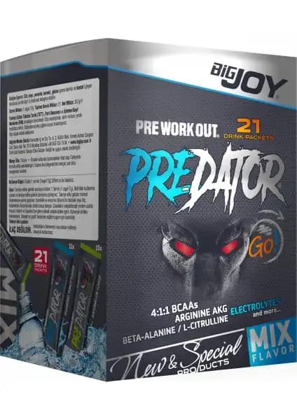 Bigjoy Sports Predator Preworkout ile Güç ve Performansı Artıran Yüksek Kaliteli Antrenman Takviyesi