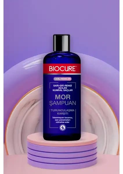 Biocure Mor Şampuan Renk Koruma ve Turunculaşma Önleyici Saç Bakım Ürünü