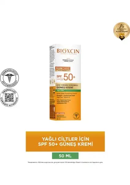 Bioxcin SPF 50+ Güneş Kremi Yağlı ve Karma Ciltler İçin Koruyucu ve Hafif Formül