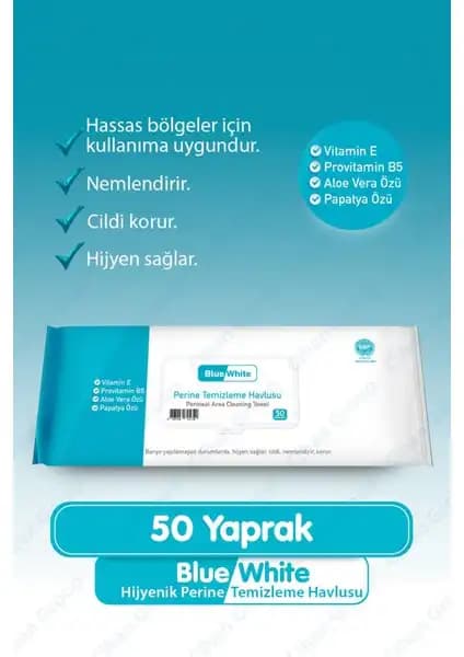 Blue White Hijyenik Perine Temizleme Havlusu: Güvenli ve Pratik Hijyen Çözümü