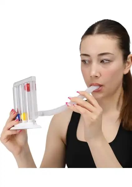 Bluewell Triflo 3 Top Solunum Egzersiz Cihazı Nefes Güçlendirme ve Akciğer Sağlığı