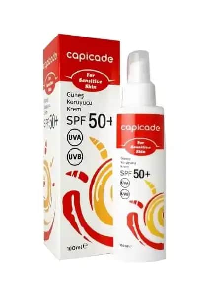 Capicade SPF50+ Güneş Koruyucu Krem Hassas ve Kızarık Ciltler İçin Güçlü Koruma Sunar