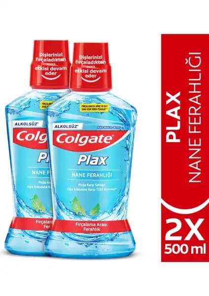 Colgate Plax Nane Ferahlığı Plağa Karşı Ağız Bakım Suyu 500 ml klinik testli ve etkili