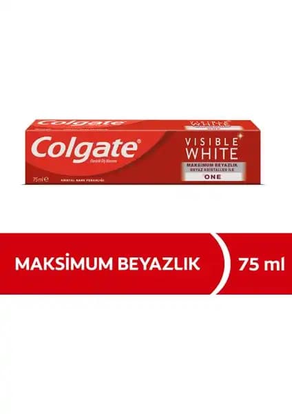 Colgate Visible White Maksimum Beyazlık Diş Macunu ile parlak ve sağlıklı gülümseme sağlama