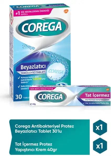 Corega Antibakteriyel Protez Tabletleri ve Yapıştırıcı Kremi ile Günlük Protez Bakımı