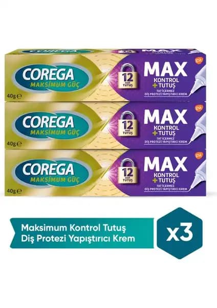 Corega Maksimum Kontrol Yapışıtırıcı Krem ile Güvenli ve Konforlu Diş Protezi Kullanımı