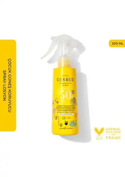 Cosmed Sun Essential Kids SPF 50+ Güneş Koruyucu Sprey: Çocuklar ve Hassas Ciltler İçin Güvenilir Koruma