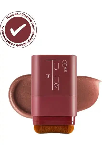 De Tulum Brillonz Yüz Çubuğu 50 SPF ile Güneş Koruması ve Parlaklık Sağlayan Cilt Bakımı Ürünü