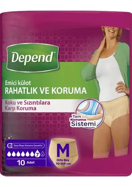 Depend Emici Külot Lohusa Pedi Kadınlar İçin Günlük Rahatlık ve Güvenlik Sağlar