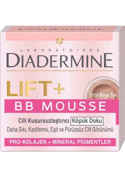 Diadermine Lift+BB Mousse Orta Ton: Cilt Tonunu Eşitleyen ve Canlandıran Hafif Köpük