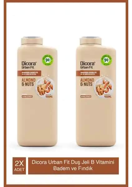 Dicora Urban Fit B Vitamini Badem ve Fındık Duş Jeli Doğal İçeriklerle Canlandırıcı Temizlik