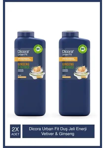 Dicora Urban Fit Enerji Vetiver Ginseng Duş Jeli: Ferahlatıcı ve Yenileyici Temizlik Deneyimi