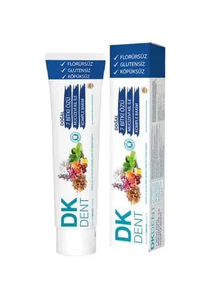 Dk Dent Doğal 7 Bitki ve Kil Özlü Florürsüz Diş Macunu Yüksek Temizlik ve Doğal Bakım