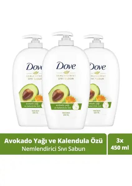Dove Avokado Yağı ve Kalendula Özlü Nemlendirici Sıvı Sabun ile Doğal ve Hassas Cilt Bakımı