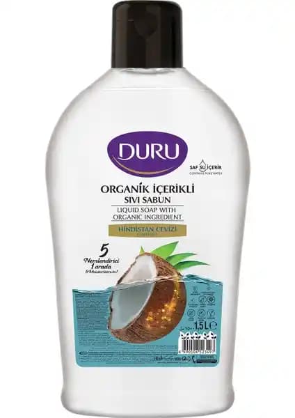 Duru Organik Hindistan Cevizli Sıvı Sabun: Doğal İçeriklerle Güçlü ve Ferahlatıcı Temizlik