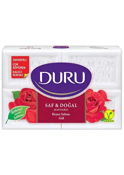 Duru Saf & Doğal Kaynaklı Gül Beyaz Kalıp Sabun: Doğal ve Etkili Temizlik Çözümü