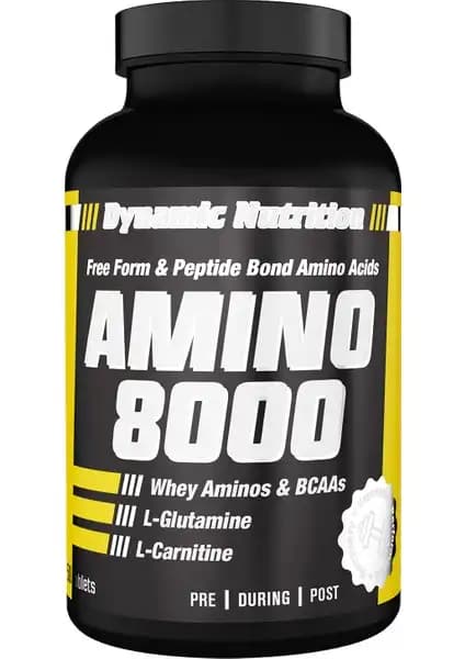 Dynamic Nutrition Amino 8000: Kas Gelişimi ve Enerji Artışını Destekleyen Takviye