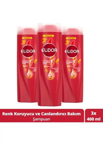 Elidor Superblend Saç Bakım Şampuanı Boyalı ve Kuru Saçlar İçin Güç ve Parlaklık Sağlar