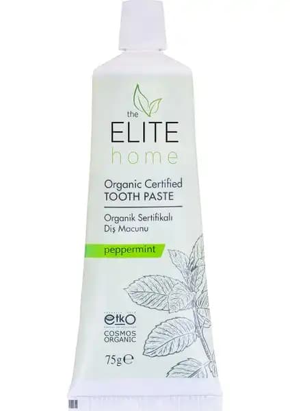 Elite Home Organik Sertifikalı Yetişkin Diş Macunu 75g Doğal ve Güvenilir Diş Bakımı