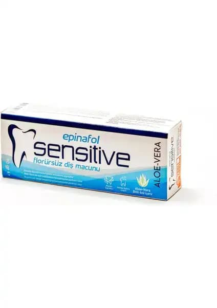 Epinafol Sensitive Aloe Vera Florürsüz 90GR Doğal ve Hassas Dişlere Uygun Ağız Bakım Ürünü