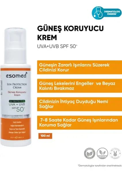 Esomed Yüksek Koruyucu Nemlendirici SPF50 Güneş Koruyucu Ürün Özellikleri ve Kullanım Tavsiyeleri