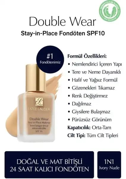 Estée Lauder Double Wear Stay-in-Place Fondöten ile Kalıcı ve Doğal Makyaj Deneyimi