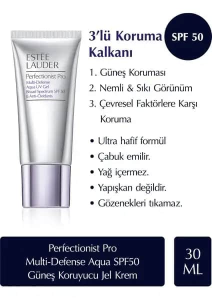 Estée Lauder Perfectionist Pro SPF50/PA++++ Güneş Kremi Günlük Koruma ve Gelişmiş Cilt Bakımı