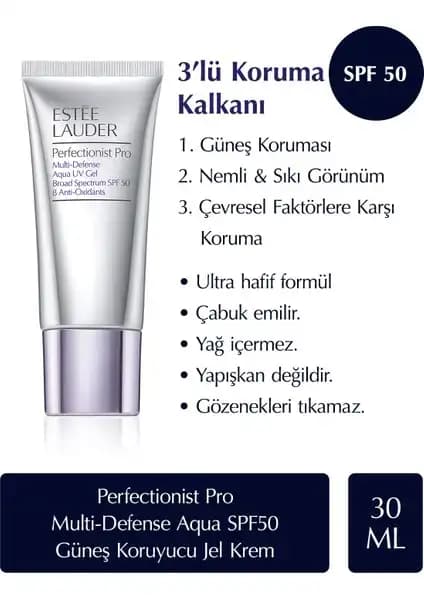 Estée Lauder Perfectionist Pro SPF50/PA++++ Güneş Kremi Günlük Koruma ve Gelişmiş Cilt Bakımı