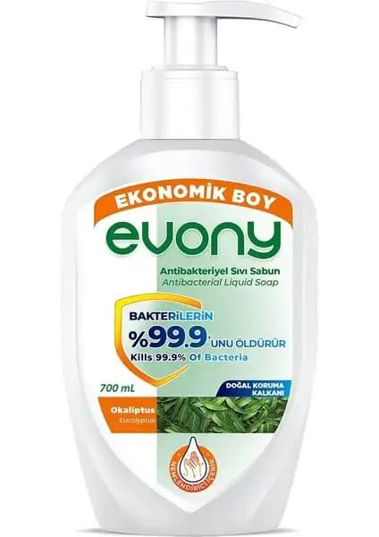 Evony Yeni Antibakteriyel Sıvı Sabun Günlük Hijyen ve Doğal Koruma Sağlar