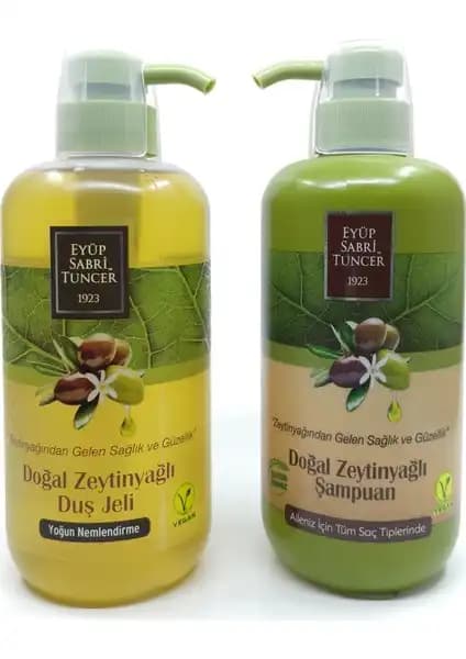 Eyüp Sabri Tuncer Doğal Zeytin Yağlı Şampuan ve Duş Jeli Seti Doğallık ve Bakımın Mükemmel Buluşması