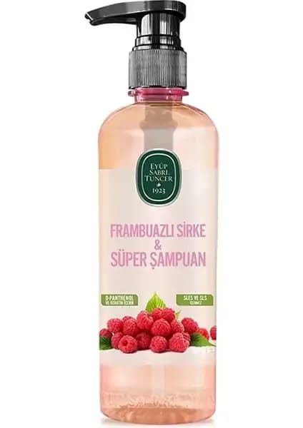 Eyüp Sabri Tuncer Frambuazlı Sirke Şampuanı 500ml Doğal ve Bitki Özlü Saç Bakım Ürünü