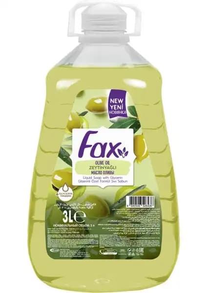 Fax Zeytinyağlı Sıvı Sabun 3 Litre: Doğal ve Güvenilir El Temizliği İçin Uygun Çözüm