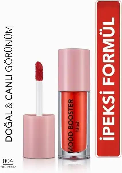 Flormar Mood Booster Likit Allık 004 Feel The Red Doğal ve Yoğun Pigmentli Makyaj Ürünü