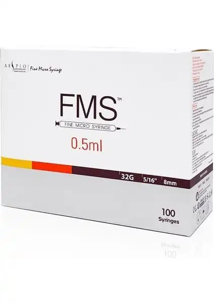 FMS Mikro İnce Enjeksiyon Şırınga 0.5 ml yüksek hassasiyet ve güvenlik ile