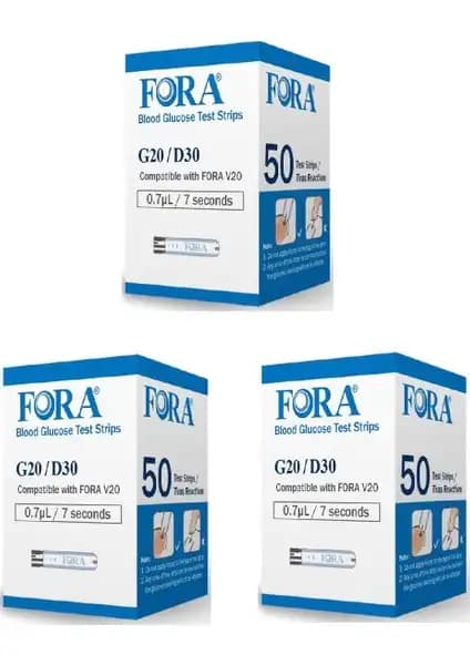 Fora Ölçümstribi 3 Kutu Toplam 150 Ölçüm Kan Şekeri Takibi için Uygun Cihaz