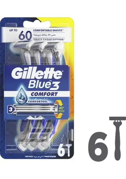 Gillette Blue3 6'lı Kullan At Tıraş Bıçağı: Hassas Ciltler İçin Ekonomik ve Pratik Çözüm